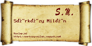 Sárközy Milán névjegykártya